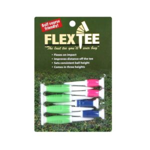 FlexTee Golfpeggar - FlexTee Flexible Fluorescent Golfpeggar Grön/Blå/Rosa-8 Pack